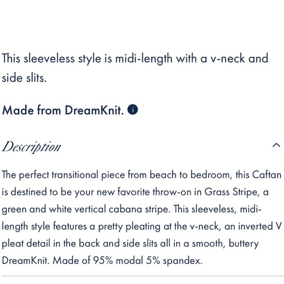 LAKE DreamKnit striped caftan nightgown - Picture 11 of 12